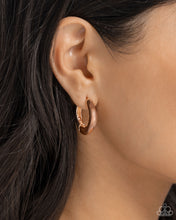 Load image into Gallery viewer, Monochromatic Makeover - Rose Gold Hinge Hoop Earrings