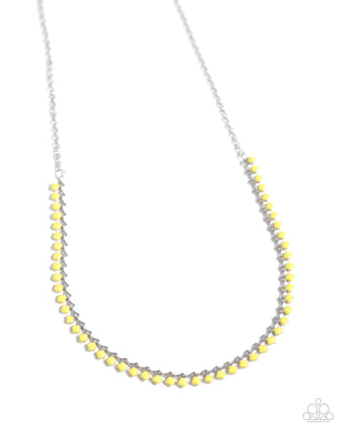 Colored Cadence - Yellow Necklace