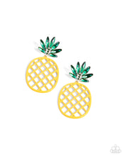 Load image into Gallery viewer, Pineapple Passion - Yellow Earrings