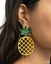 Load image into Gallery viewer, Pineapple Passion - Yellow Earrings