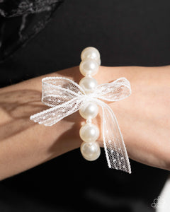 Girly Glam - White Bracelet