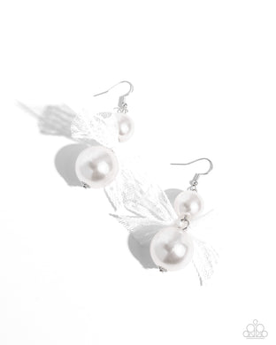 Elegance Ease - White Earrings