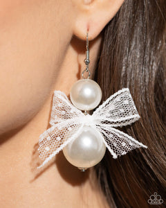 Elegance Ease - White Earrings