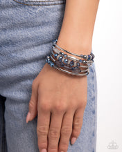 Load image into Gallery viewer, Sassy Stack - Blue Coil Bracelet