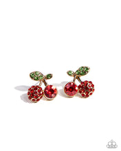 Load image into Gallery viewer, Cherry Candidate - Gold Post Earrings