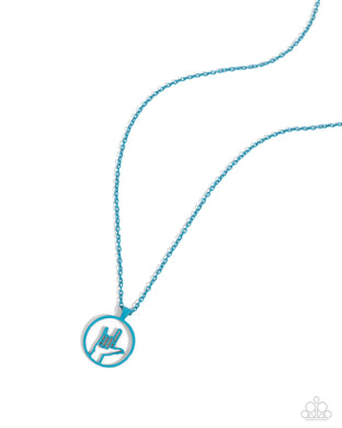 Abstract ASL - Blue Necklace