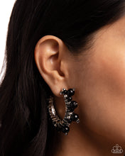 Load image into Gallery viewer, Elite Expense - Black Hoop Earrings