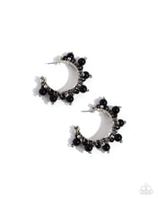 Load image into Gallery viewer, Elite Expense - Black Hoop Earrings
