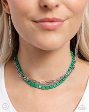 Load image into Gallery viewer, LAYER of the Year - Green Choker Necklace