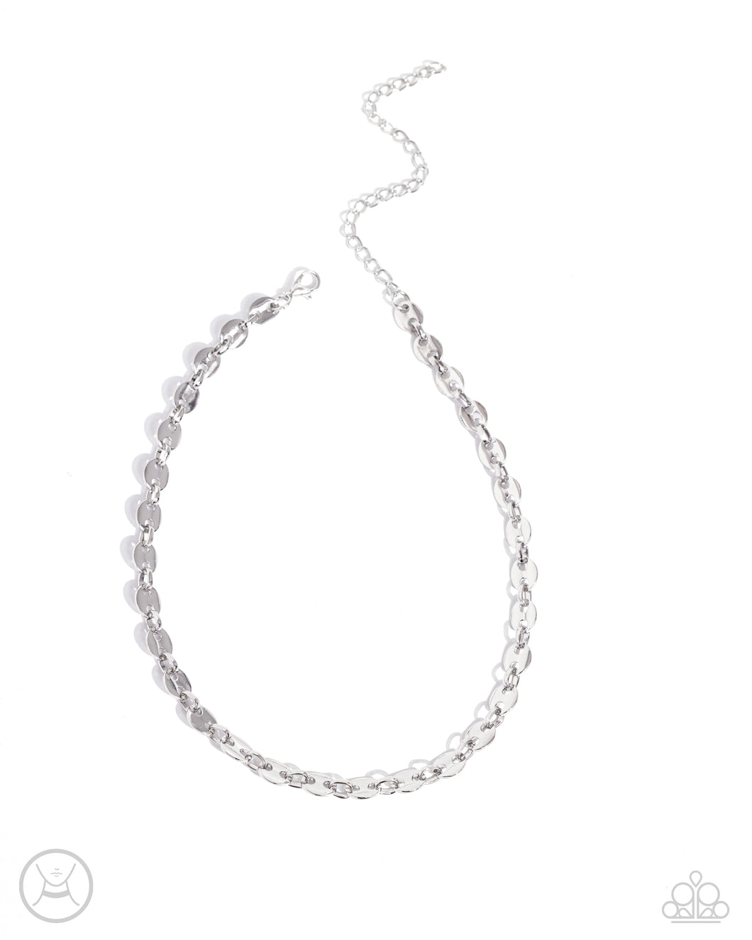 Abstract Advocate - Silver Choker Necklace