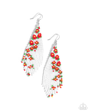 Picturesque Patchwork - Red Earrings