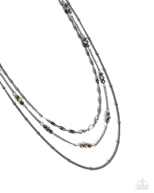 Luxe Layers - Black Gunmetal Necklace