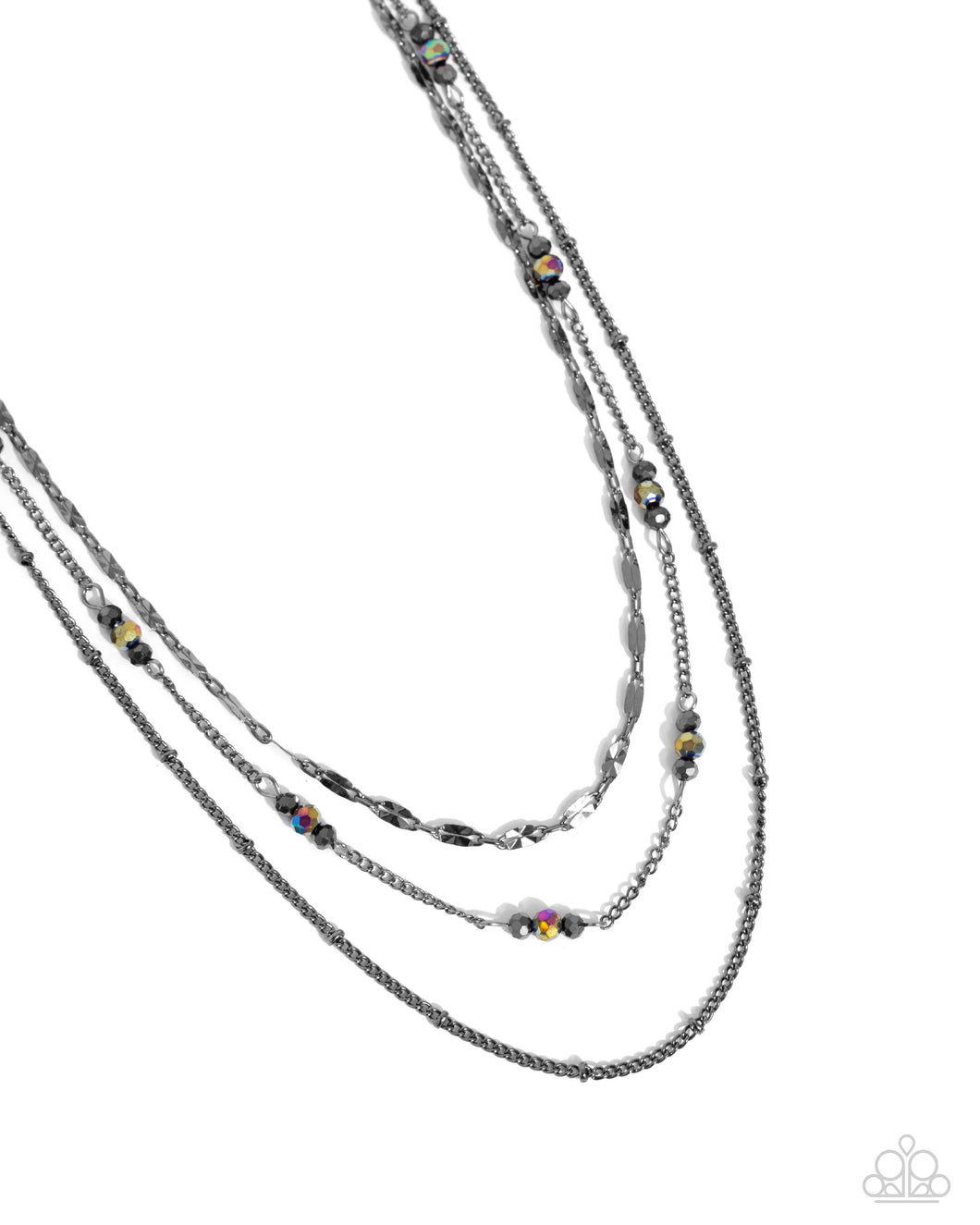 Luxe Layers - Black Gunmetal Necklace