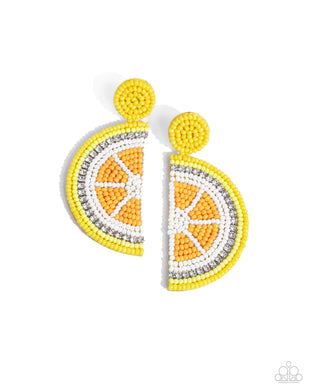 Lemon Leader - Yellow Earrings