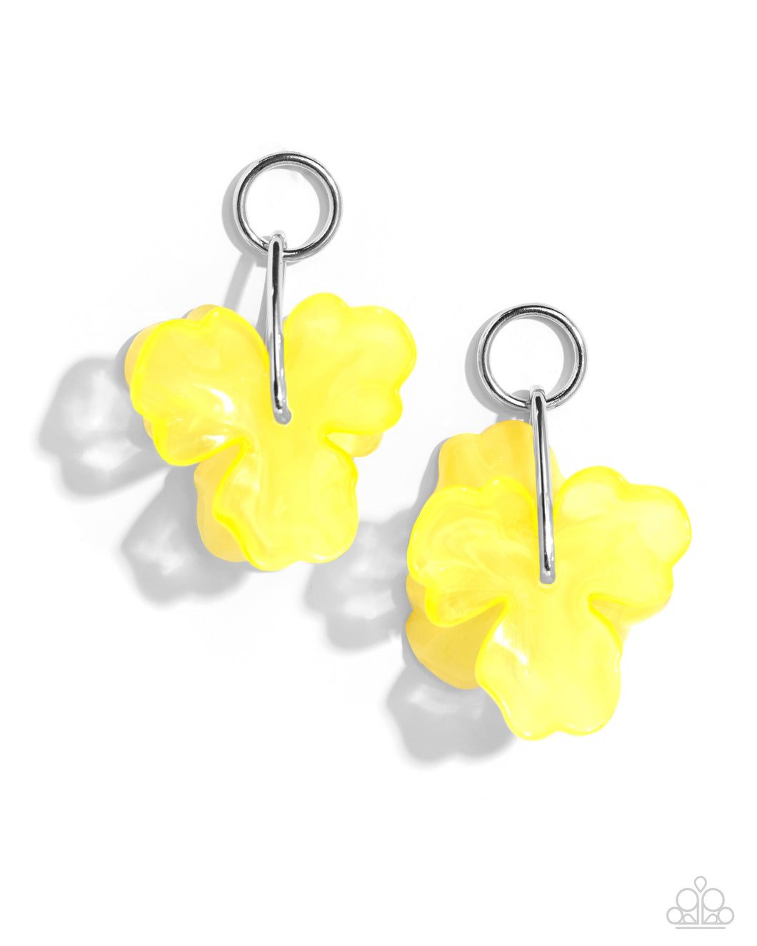 Glassy Garden - Yellow Post Earrings
