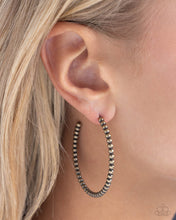 Load image into Gallery viewer, Manufactured Monochromatic - Brass Hoop Earrings