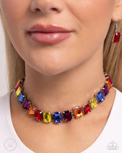 Load image into Gallery viewer, Ecstatic Emeralds - Multicolor Choker Necklace