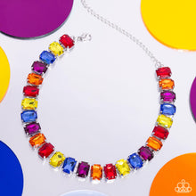Load image into Gallery viewer, Ecstatic Emeralds - Multicolor Choker Necklace