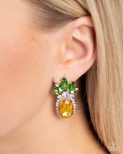 Load image into Gallery viewer, Prismatic Pineapple - Yellow Post Earrings
