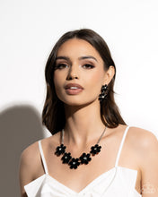 Load image into Gallery viewer, A Blast of Blossoms - Black Post Earrings