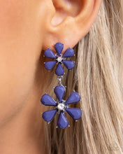 Load image into Gallery viewer, A Blast of Blossoms - Blue Earrings
