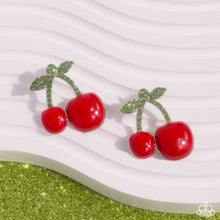 Load image into Gallery viewer, Charming Cherries - Red Post Earrings