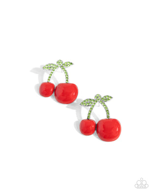 Charming Cherries - Red Earrings