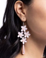 Load image into Gallery viewer, Vintage Veining - Pink Earrings