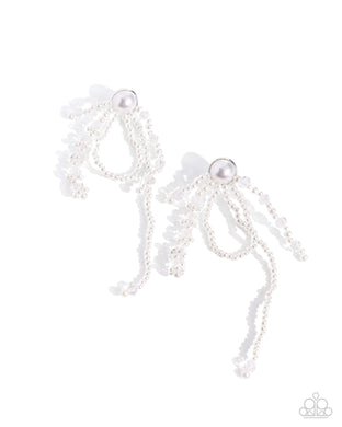 Promising Pearls - White Post Earrings