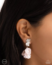 Load image into Gallery viewer, Stacked Sprigs - Pink Clip-On Earrings