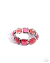 Load image into Gallery viewer, Glassy Generosity - Pink Stretchy Bracelet