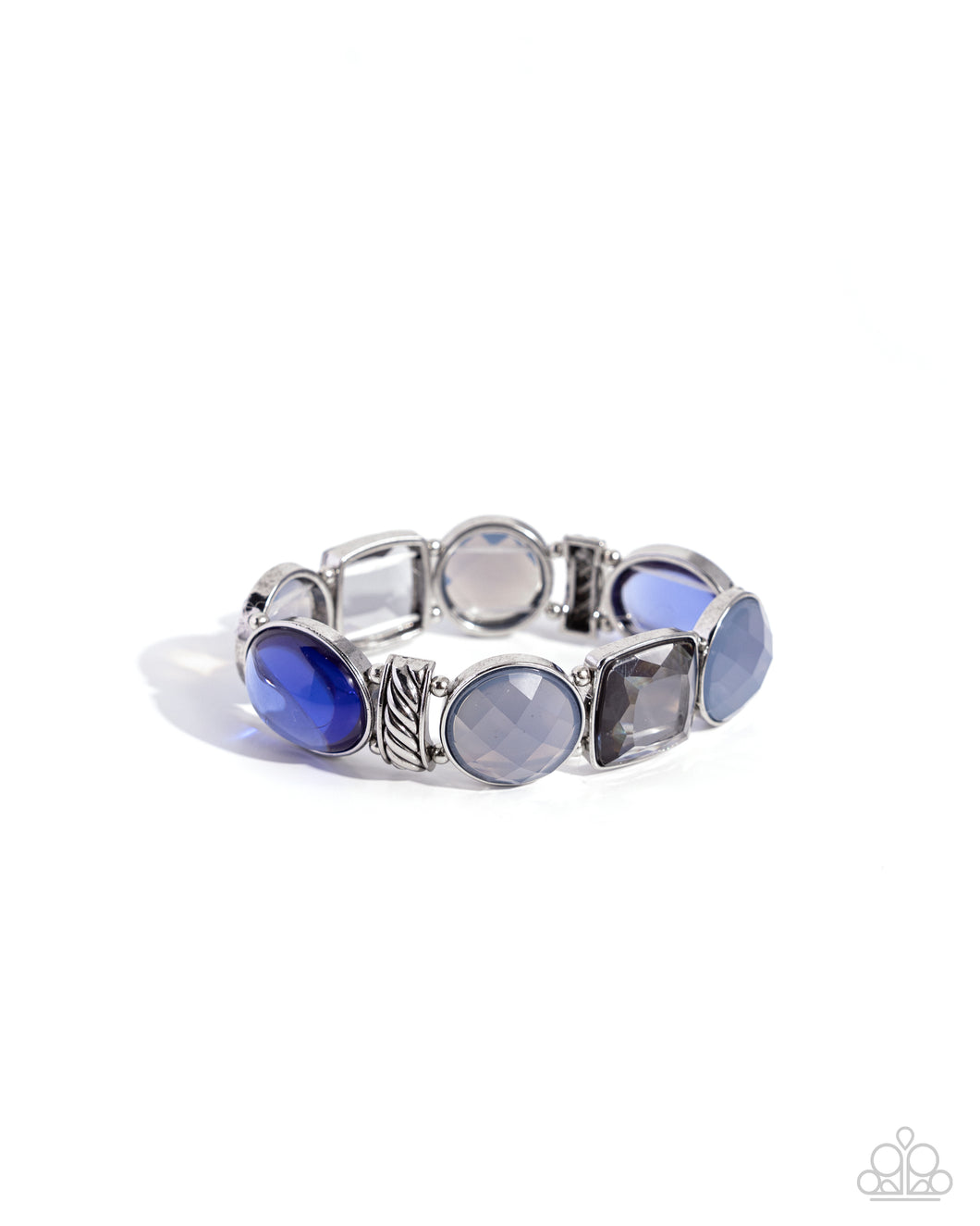 Glassy Generosity - Blue Stretchy Bracelet