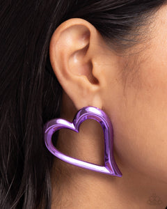 Admirable Acclaim - Purple Post Earrings