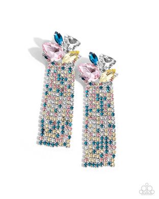 Blinding Blend - Multicolor Post Earrings