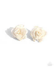 Load image into Gallery viewer, Tulle Twist - White Post Earrings