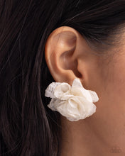 Load image into Gallery viewer, Tulle Twist - White Post Earrings