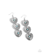 Load image into Gallery viewer, Vintage Allure - Blue Earrings