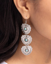 Load image into Gallery viewer, Vintage Allure - Blue Earrings
