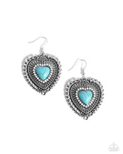 Load image into Gallery viewer, Antiqued Advocate - Blue Earrings