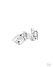 Load image into Gallery viewer, Safety Pin Secret - White Hinge Hoop Earrings