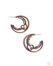 Load image into Gallery viewer, Sympathetic Sweetheart - Copper Hoop Earrings