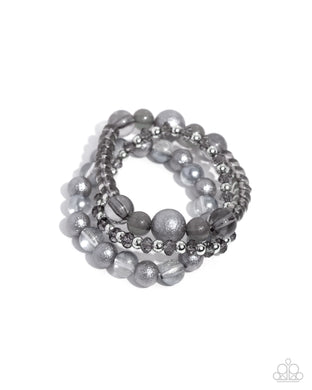 Shattered Stack - Silver Set of Bracelets
