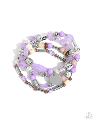 Cloudy Chic - Purple Set of Bracelets