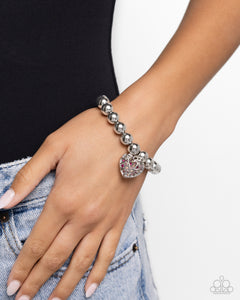 Fleeting Filigree - Pink Stretchy Bracelet