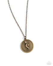 Load image into Gallery viewer, Seahorse Solo - Brass Necklace