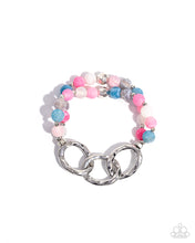Load image into Gallery viewer, Hammered Haven - Pink Stretchy Bracelet