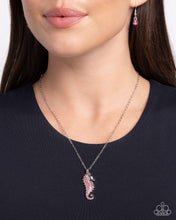 Load image into Gallery viewer, Seahorse Sailor - Pink Necklace