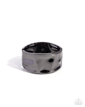 Load image into Gallery viewer, Hammered Hope - Black Gunmetal Hinged Bracelet