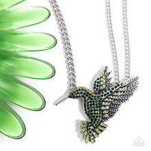 Load image into Gallery viewer, Hummingbird Headline - Green Necklace