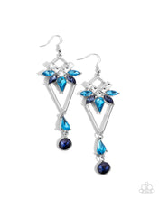 Load image into Gallery viewer, Shoulder-Dusting Shimmer - Blue Earrings